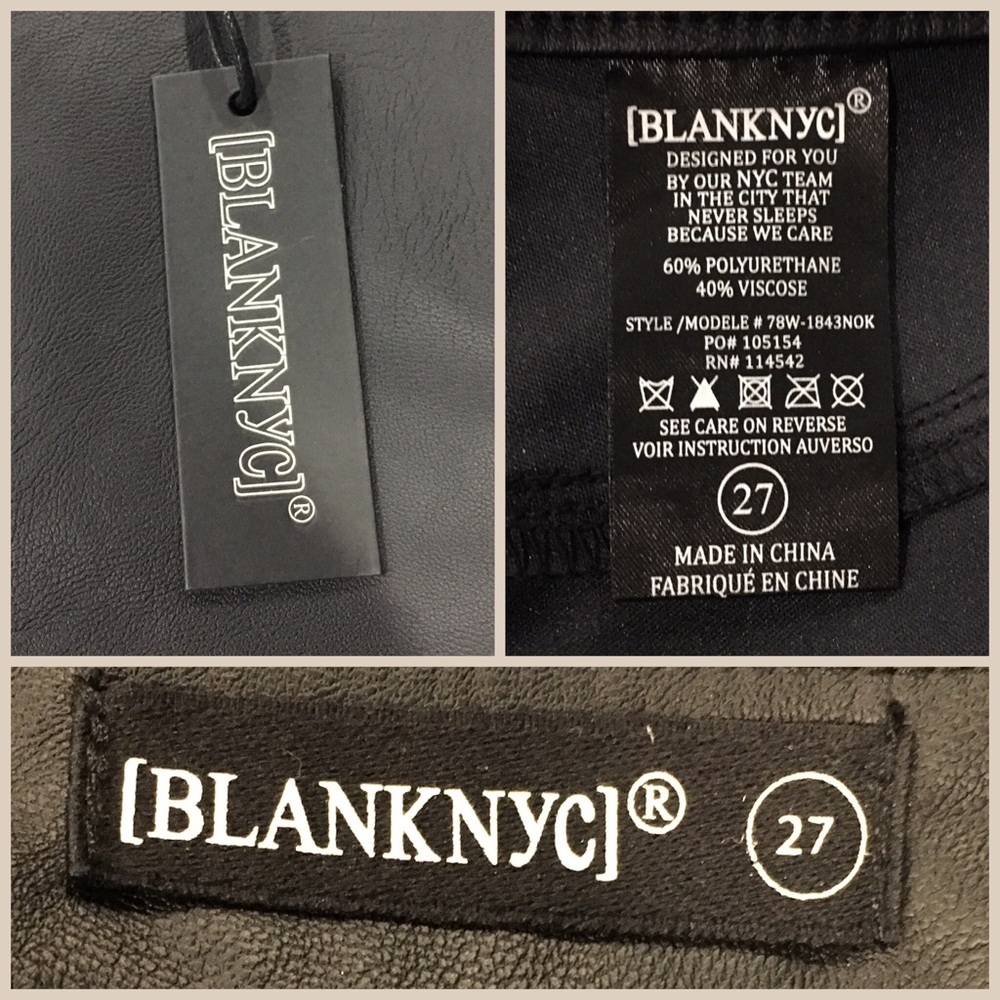 Blank NYC Black Vegan Leather Skinny Pants - Picture 5 of 6